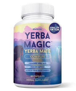 100% Yerba Mate Capsules – Clean Energy, Brain Fog Buster, and Gut Health | Yerba Magic Natural Caffeine with 30 Servings