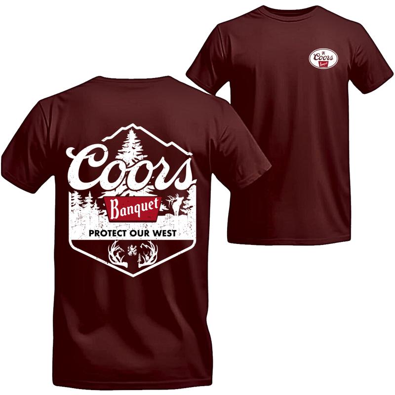 Coors Banquet “Protect Our West” T-Shirt – Show your love for the great outdoors with this rugged and stylish Coors Banquet tee. Menswear Streetwear