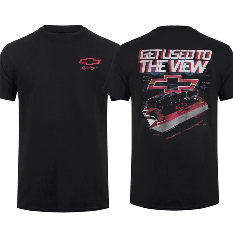 Chevrolet Racing ‘Get Used to the View’ Tee ,Car Lover Shirt, Racing Shirt,Speed, Style & Performance,Summer T-Shirt Menswear Car Parts Graphic Design