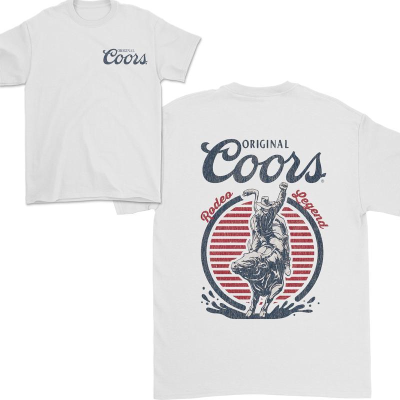 Original Coors Rodeo Legend Double Sided Beer Logo T Shirt, For Men, For Women