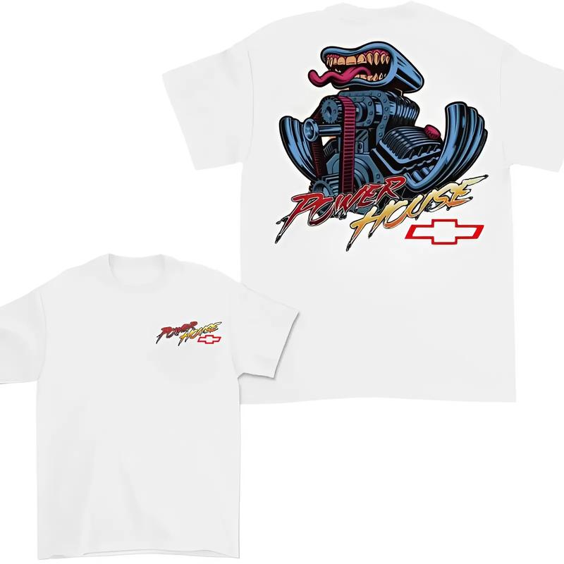 Power House Chevy Blown Big Block T-Shirt, Car Love, Summer Shirt, Gift for Dad, Father’s Day, Truck Shirts, Casual Menswear Top, Gift for Him