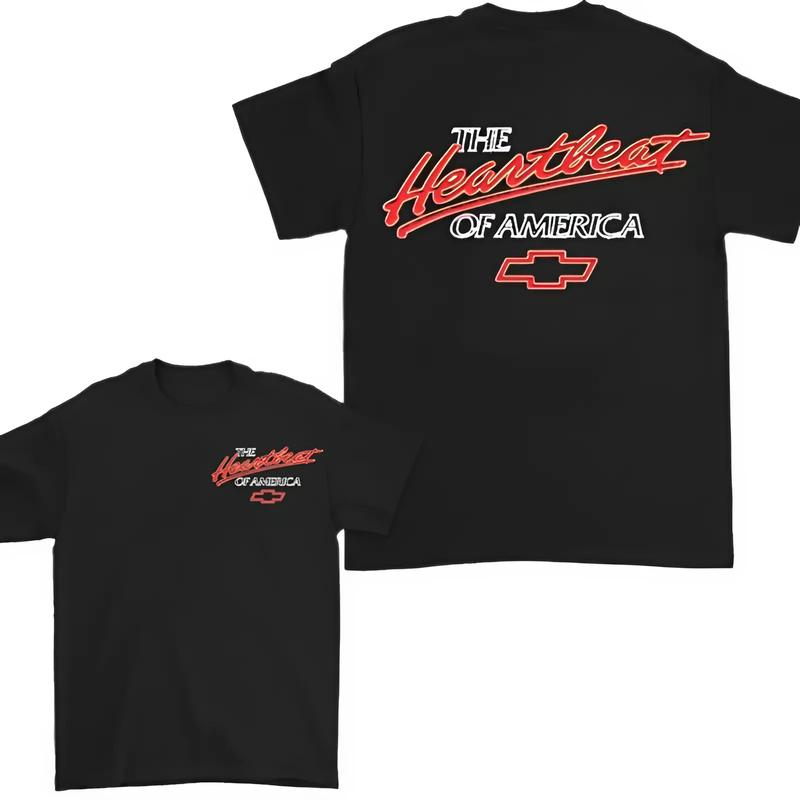 Chevrolet Heartbeat of America T-Shirt, Car Shirt, Casual Menswear Top, Gift for Him – Fabric