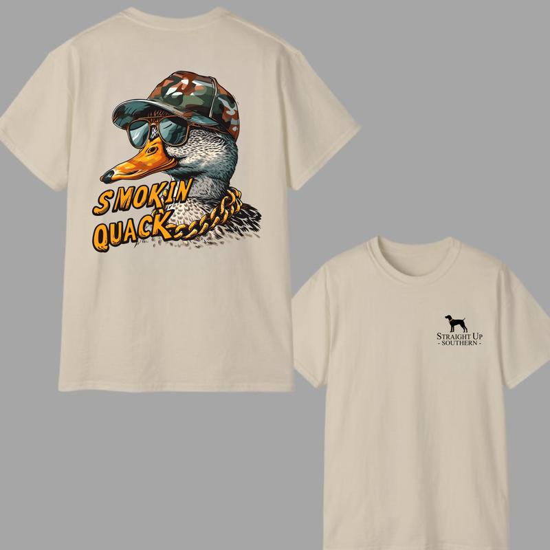 Straight Up Southern T-Shirt for Men and Women – Fun and Quirky Design Featuring Smokin’ Quack Graphics