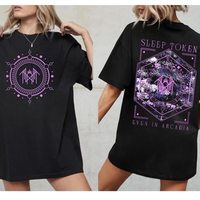 Sleep Token Even In Arcadia Album Flamingo 2 Sides T-shirt, Even In Arcadia Flamingo Emblem T-shirt,Gift for Men for Woman Casual Top for Unisex