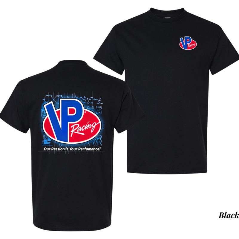 VP Racing Blueprint T-Shirt, Racing Car Merch for Automotive Enthusiasts, Soft Breathable Material, Everyday Relaxed Shirt