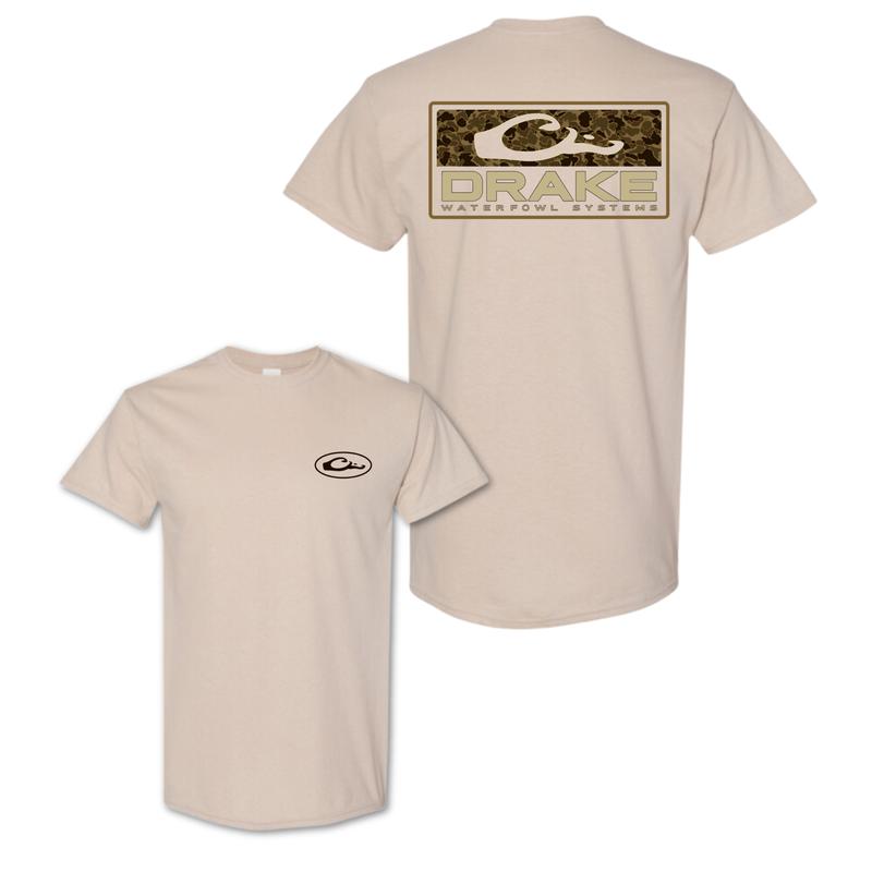 Drake Waterfowl Camo Bar T-shirt, Timeless Comfort for the Outdoors, Casual Wear, Menswear and Womenswear Top
