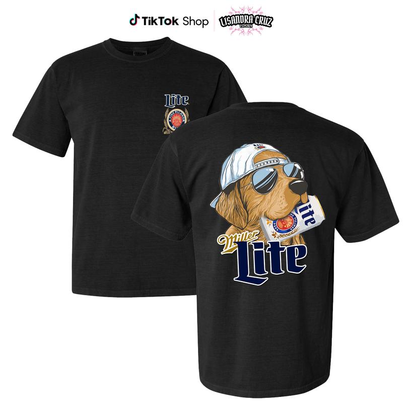 Miller Golden Dog Two-Sided Unisex T-Shirt – Perfect Gift Idea for Men and Women – Casual Top
