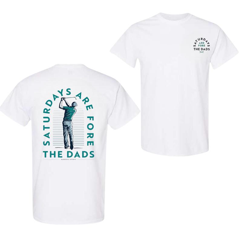 Saturdays Are Fore The Dads Golfer Pocket Tee, Golf Shirt, Gift For Father’s Day, Graphic Tee for Women, For Men Cotton Menswear
