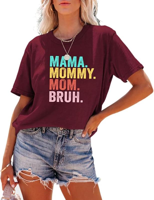 Funny Mama T-Shirt – Mommy, Mom, Bruh Great Gift for Moms, Mother’s Day Gift Unisex Cotton Top for Womenswear | RS