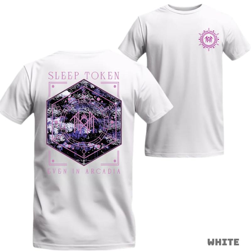 Sleep Token Hoodie – Even in Arcadia Design with Mystical Symbolism, White, 100% Cotton, Casual Style, Machine Washable, Long Sleeve hoodies men Menswear Tops