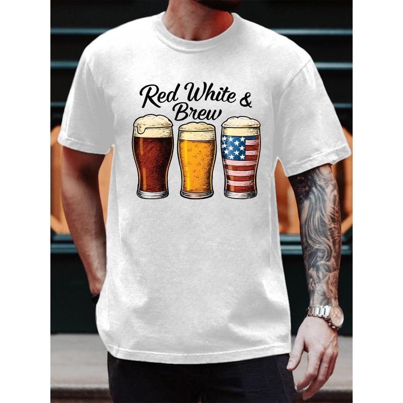 Urban – style Refreshment Tee: Stand Out with a Stylish Design that Combines Beverage and National Aesthetics