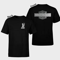 Harley Davidson Motorcycles T-shirt, Dark Number 1 Racing Graphic Tee, Vintage Silver Bar and Shield Logo, Motor Shirt, Motorcycle Tee, Biker Spirit Apparel, Harley Lovers Gift