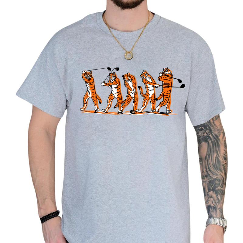 Unisex Shirt- Barstool Golf Tiger Swing T Shirt – Golf Tiger- Clothing- Trendy- Viral Shirt- Classic