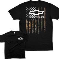 Chevy Trucks Shirt Camo Chevrolet T-shirt USA Flag, Gift For Him, For Her Streetwear Top Menswear