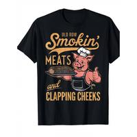 SUMMER GRAPHIC Old Row Smokin’ Meats & Clapping Cheeks BBQ Enthusiast T-Shirt