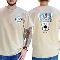 Busch Light x DoodleBob 2 Sides T-Shirt – Funny Beer Graphic Tee for Meme Fans, Country BBQ Outfits & Summer Tailgate Beer Lovers