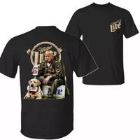 Trump Hunting Miller Litee Beer T-Shirt, Election 2024 T-shirt Unisex Double Sided Cotton Crewneck Madee Using 100% Us Cotton & Printeed In Thee Usa