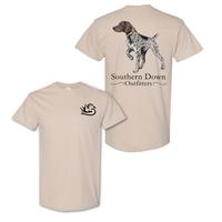 Southern Down Outfitters Hunting Dog T-Shirt, Casual Wear, Southern Style, Country Clothing For Men and Women