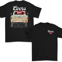 Coors Retro Truck Graphic T-shirt with Banquet Logo Men’s Sweatshirt – Casual Cotton T-Shirt, Comfortable Top for Boyfriend Gifts & Menswear