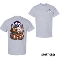 Busch Light Apple & Dog Unisex T-Shirt, Funny 4th of July Beer Tee, Summer Casual Cotton Crewneck Gift for Dad, Father’s Day Gift, Menswear Top