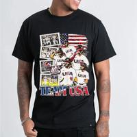Team USA Baseball T-shirt, Soft Cotton Crew Neck Shirt Graphic Tees Gift For Fans