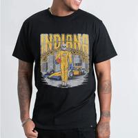 Indiana Basketball Essential Racing Skeleton Shirt, Soft Cotton Crew Neck Shirt Graphic Tees Gift For Fans