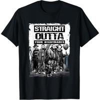 Cotton Short Sleeve Crewneck Oversized Breathable Casual Tops Tees Shirts with Horror Movie Characters Printed Comfy Wear for Women Men – graphic tees