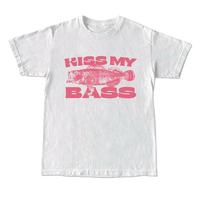 Kiss My Bass Vintage Style Fishing T-Shirt, Fisher Graphic Shirt Pink Design Limited Edition Menswear Birthday Christmas Day Menswear Birthday
