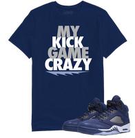 Midnight Navy Crazy Navy Blue Tee-Lacing Up Unisex Streetwear Adults and Youth Tee – Retro Vibe, Bold Style