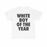 WHITE BOY OF THE YEAR SHIRT-Man Menswear Oversized Tshirt