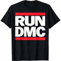 Women’s Black Cotton Short Sleeve Run DMC Official Logo T-Shirt
