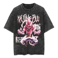 BUU Saga Washed Shirt Menswear Top Underwear Tshirt Streetwear T-Shirt