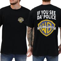 Warn A Brother T-shirt – Bold ‘If You See Da’ Police’ Graphic with Iconic WB Logo, Perfect for Fun, Casual Wear, Unisex Graphic Tee for Everyday Comfort, Gift for Dad, Father’s Day Gift world tshirt Menswear Top men gifts
