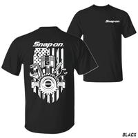 Snap-On T-Shirt American Flag Theme Unisex Casual Wear Crewneck Shortsleeve Men’s Top for Garage Enthusiasts and Auto Technicians Menswear Tshirt Streetwear Tropical graphic tees men gifts