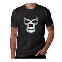 Blue Demon Graphic T-Shirt, 100% Cotton, Casual Crew Neck, Short Sleeve, Regular Fit, Knit Fabric, with Geometric Pattern, for Men, All-Season Pullover