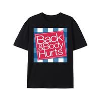 Summer T-shirt elaxed Fit Graphic T Shirt for Men – Casual Short Sleeve Tee with Funny ‘Back And Body Hurts’ Print for Summer, Spring