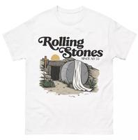 Rolling Stones T-Shirt Featuring Trendy Easter Design and Faith-Based Aesthetic
