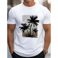 100% High Quality Cotton Retro Outdoor, Party, Work, Sports Wear, Shipping from the USA Streetwear Crewneck Menswear Tshirt Tropical Shortsleeve
