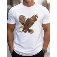 100% Cotton High QualityFreedom Eagle G500 Men’s Cotton T-Shirt – Summer Crew Neck Top Streetwear Crewneck Menswear Tshirt Shortsleeve Tropical