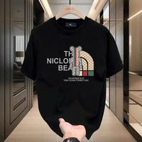 100% High Quality Cotton men’s couple top all short sleeve men Clothes Fabric Round Neck Womenswear Basic Collar Soft Style Suits Comfort