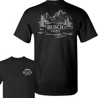 Busch Light Iconic Graphic Tee, Double Sided Full Color T-shirt, Unisex Casual Wear for Men and Women, Perfect for Daily Comfort and Style