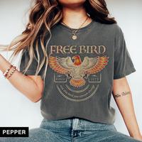 Comfort Colors Free Bird Shirt, Old School Band T-shirt, Retro Music Graphic Tee, Rock Band Tshirt, Vintage Inspired Women Shirts