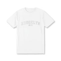 Men’S Summer Casual Crew Neck T-Shirt, Brooklyn NY Embossed Lettering, Loose Fit Short Sleeve Tee, 100%cotton, Medium Stretch Knit Fabric, 180gsm – Perfect for Daily Wear