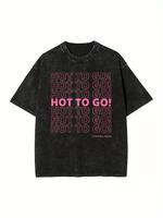 Chappell Roan Hot To Go Washed T-Shirt Street Style Hip Hop Retro T-Shirt Singer Music T-Shirt 4 Seasons Wearable Unisex Loose Printed T-Shirt