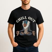 Chill Out Yoga Monkey T-Shirt – Funny Zen Meditation Tee | Mindful Vibes Streetwear | TikTok Trending Relaxed Fit Graphic Tee