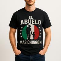 100%Cotton,Gift for Men， El Abuelo Mas Chingon Tee, Mexican Gift T-shirt for Him Menswear Tops graphic tee Crew Neck Graphic T-Shirt Casual Crewneck