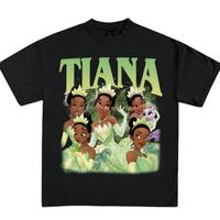 Tianaa Potrait Shirt Funny Tee, Tianaa and Frog Princess Tees, Kiss Frogs Vintage Graphic T-shirt Family 2024 Trip Gifts