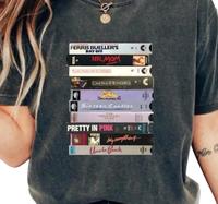 80s Vhs Movies Stack Tapes, 80s Movie Tee, Unisex Tee, Homemade Video Tape T-Shirt, Eighties Girls Night Shirt, Retro Cassette Shirt, 80s Theme