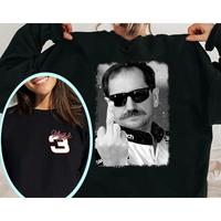 Dale Earnhardt Finger 2 sides Vintage T-Shirt, Fashion Cotton, Crewneck For Men, For Women