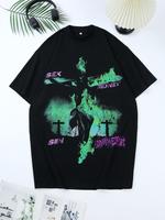 Mens 100 Cotton Hipster Hip Hop Longline Crewneck T-Shirt Pre